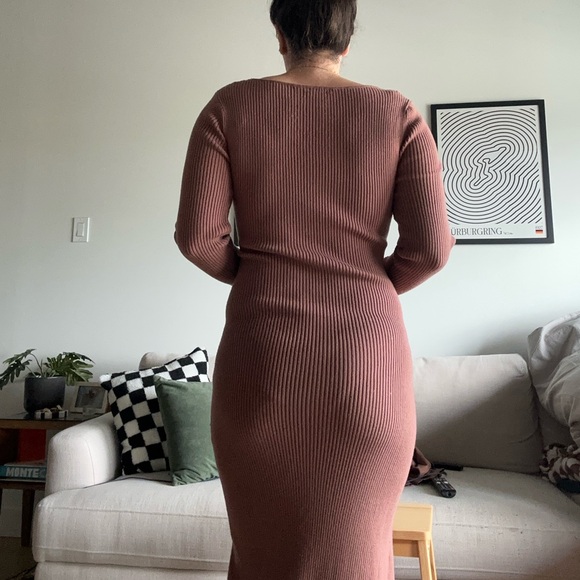 Dynamite Bardot Knit Midi Sweaterdress - Picture 5 of 5